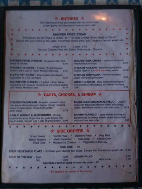 goodson's tomball menu